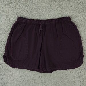 Oh My Gauze! Shorts Women 1 US S M Purple Pull On Dolphin Casual Cotton Beach 5"